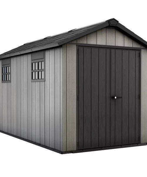 Keter 7.5′ x 13′ Oakland Heavy Duty Plastic Shed – Grey